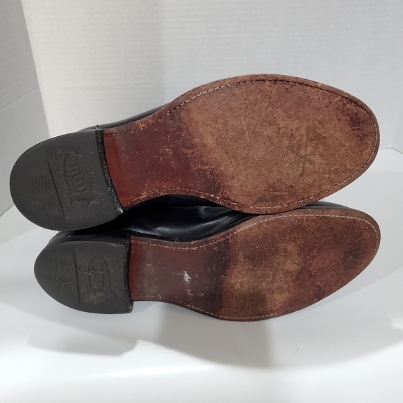 Justin Boots 3133 E Black Leather traditional Roper Boots Mens Size 8 D - Picture 6 of 11